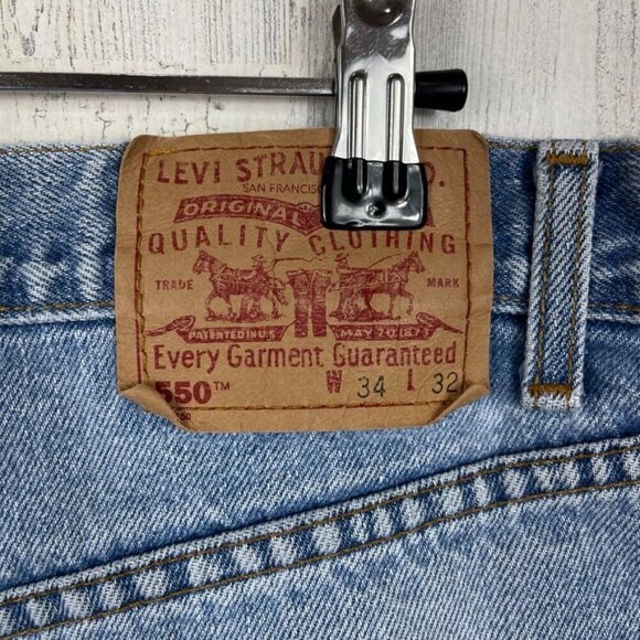 Levi's 550 denim jeans BUNDLE LOT 2 pairs 34 x 32 distressed grunge workwear - Picture 5 of 13